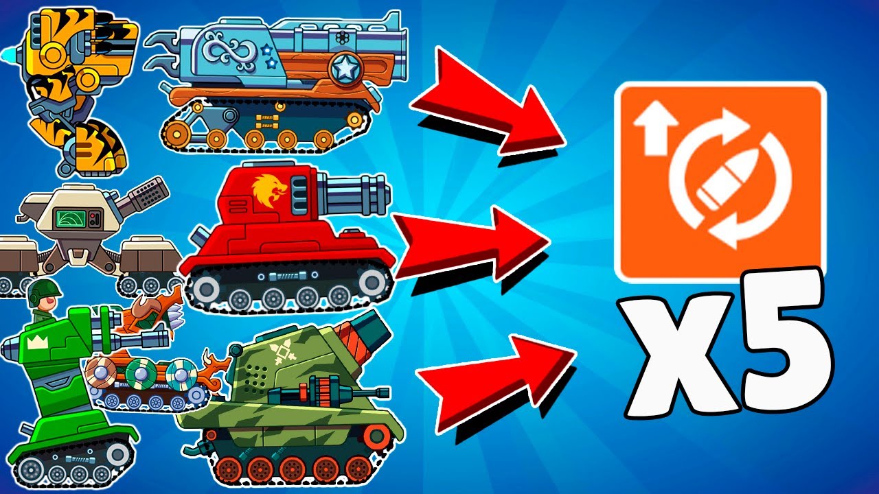 SUPER RELOAD X5 SPEED on ALL 7 RARE TANKS! Daily TOURNAMENT! Tanks Hills of Steel