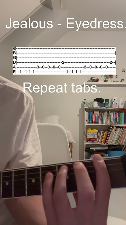 Jealous - Eyedress (tabs) #guitar #music #tutorial #eyedress #jealous