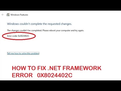 New Update How to fix Dot net Framework 3.5 error 0X8024402C