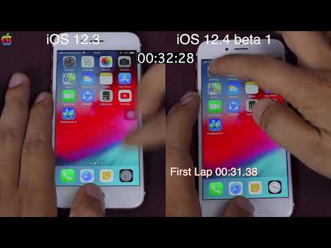 Speed Test : iOS 12.3 Final on iPhone 6S vs iOS 12.2 (Build 16F156). 