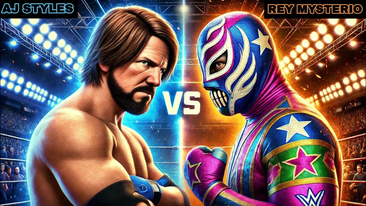 AJ Styles Vs Rey Mysterio : Intense RAW Fight ! - YouTube