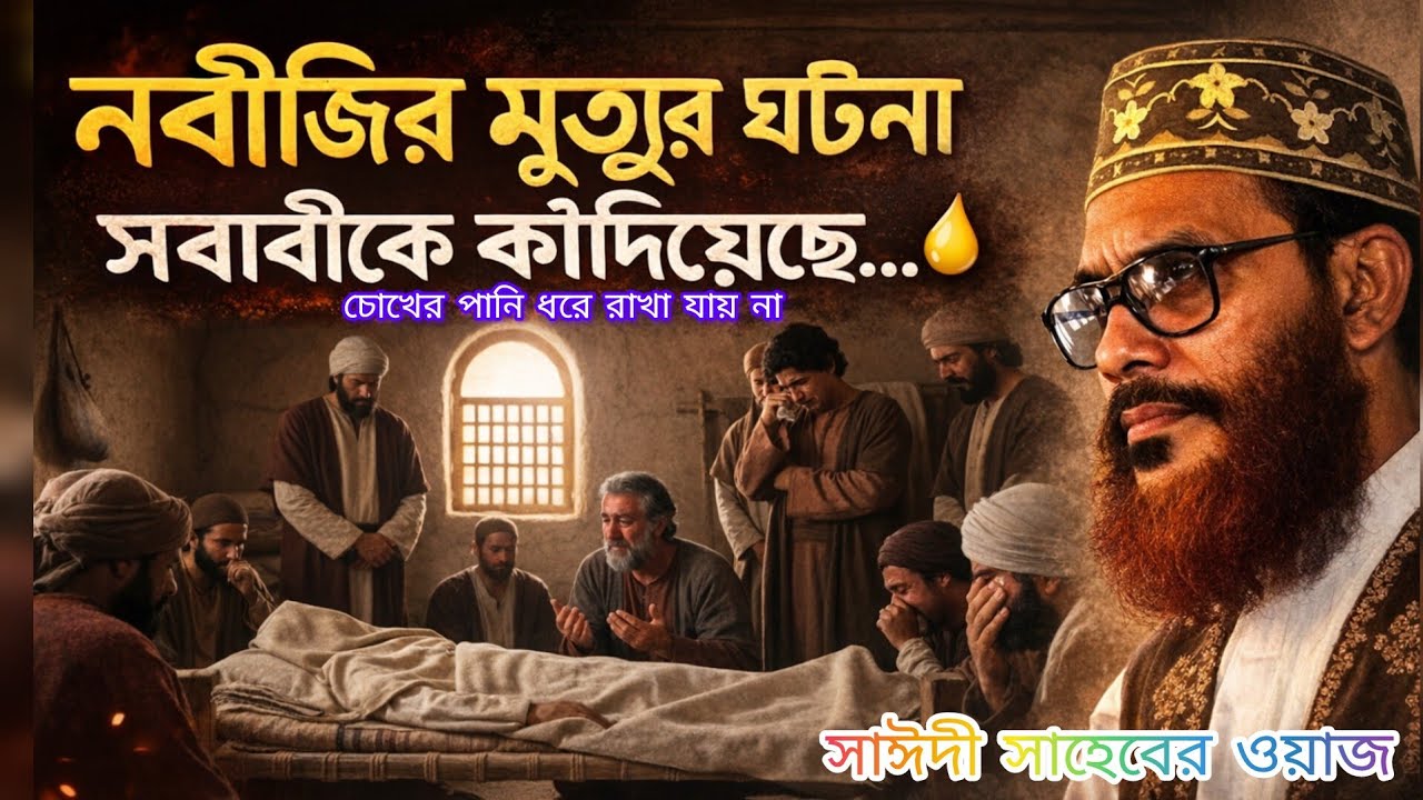 নবী মুহাম্মদ (সা.)-এর মৃত্যুর করুণ ঘটনা | শুনলে চোখে পানি আসবে | Delwar Hossain Sayeedi Waz