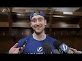 Postgame Media vs EDM | Kucherov, Cooper, Moser, Hagel