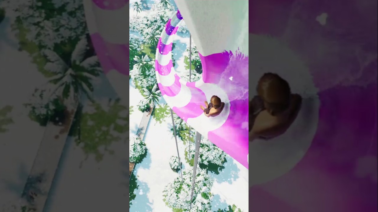 Snow Heart Water Slide Ride - Planet Coaster 2 