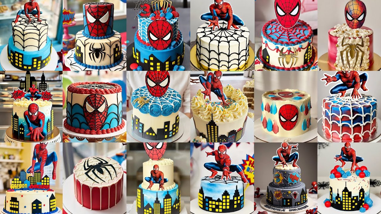 Begginers Spiderman Theme Cake Designs/Spiderman Cake Ideas 2025/Spiderman Cake/Boys Birthday Cake