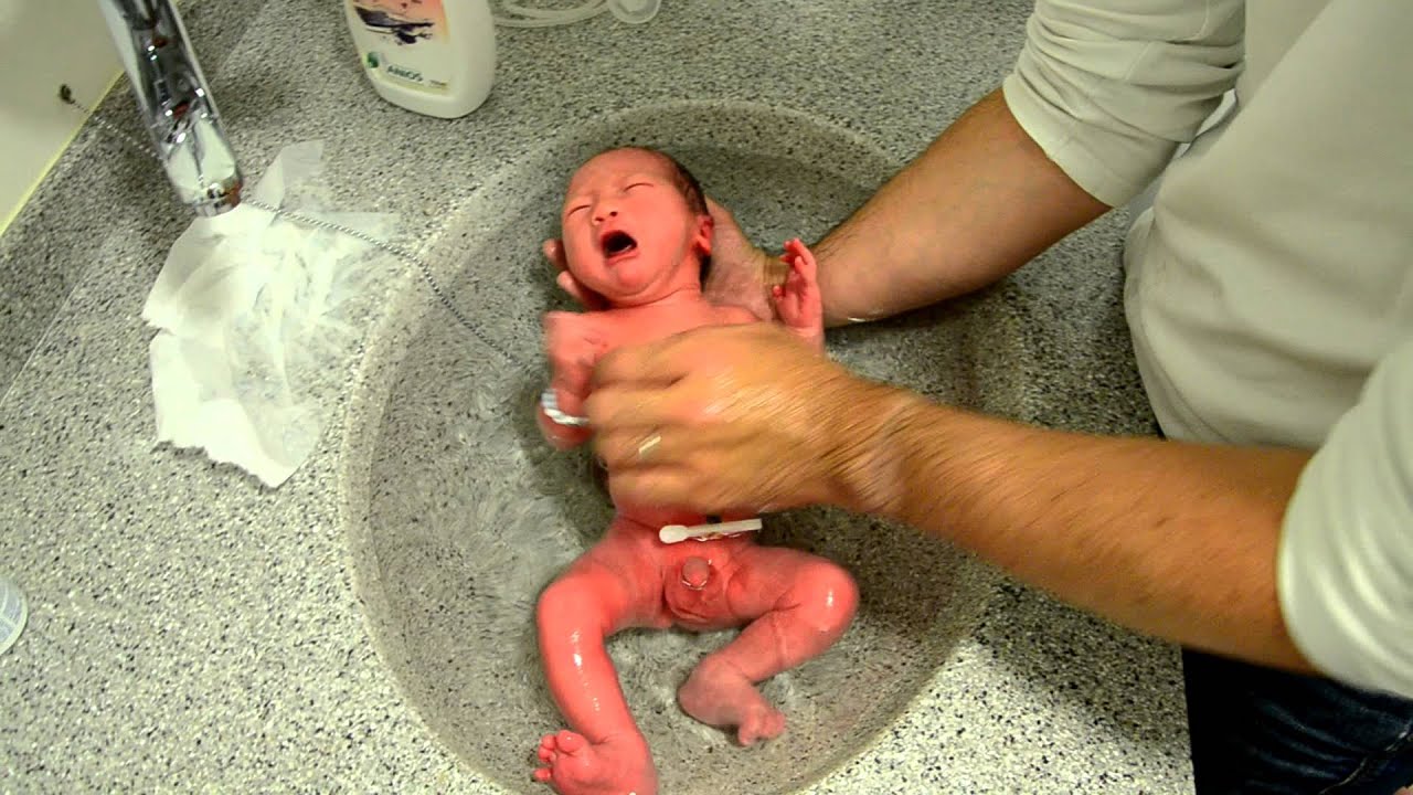 Edwin's first bath YouTube