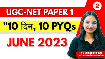 UGC-NET Paper 1 Previous Years Questions by Sudha Ma