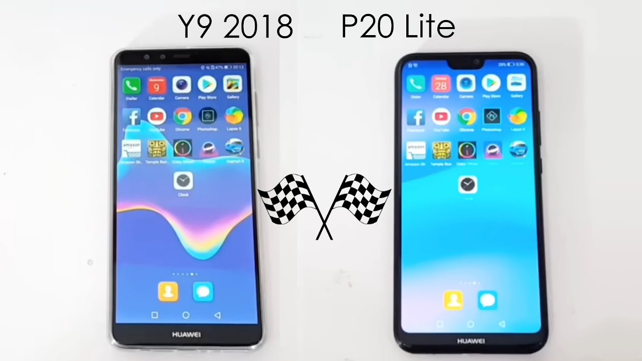 Huawei Y9 2018 Vs Huawei P20 Lite Speed Test Comparison! - YouTube