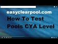 How To Test The CYA Level In Your Swimming Pool