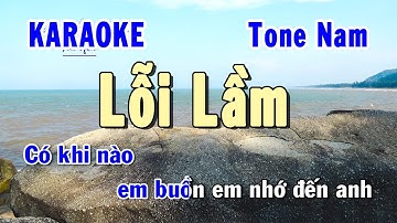 Lỗi Lầm Karaoke Tone Nam | Karaoke Hiền Phương