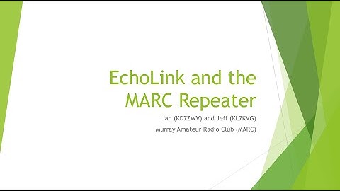 EchoLink and the MARC Repeater
