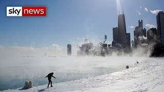 Record-breaking freeze halts US