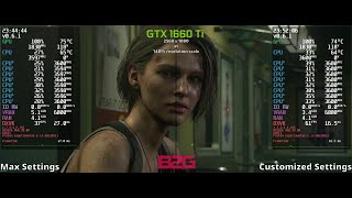 Resident Evil 3 - GTX 1660 Ti - max settings vs. customized