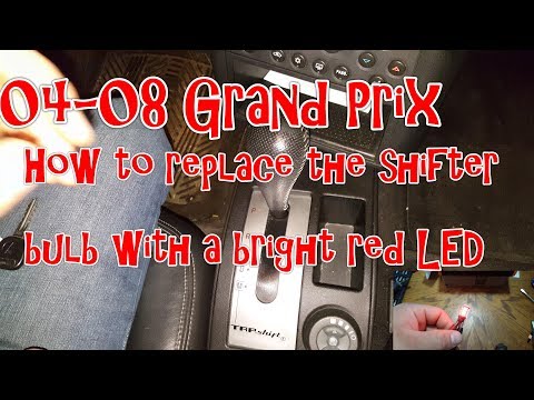 04-08 Pontiac Grand Prix – How to replace the shifter bulb with a bright red LED