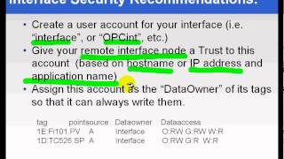 OSIsoft: PI interface security recommendations . v3.4.375