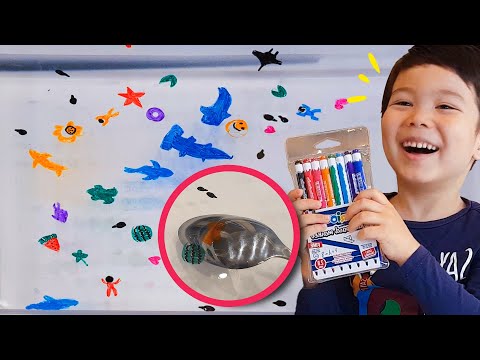 Floating Dry Erase Marker Experiment | Magic water marker | Magic Marker Water Trick *EASY* 💧🎨