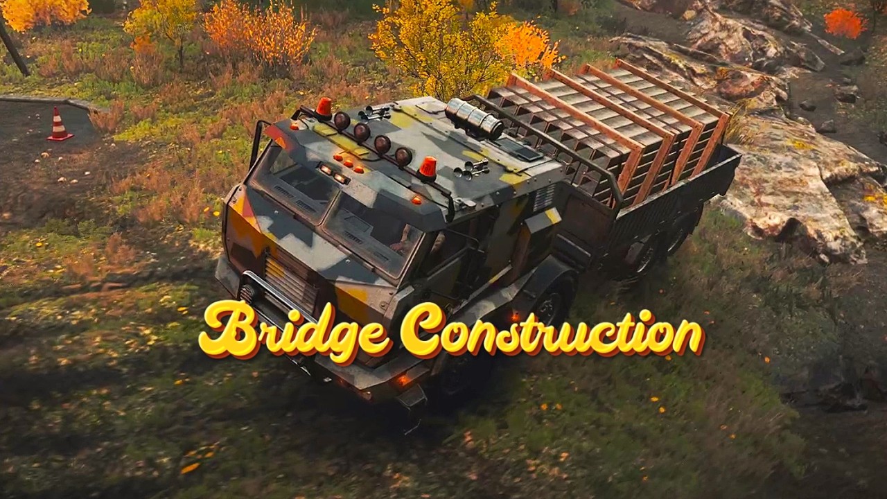 Bridge Construction in SNOWRUNNER Gameplay - YouTube