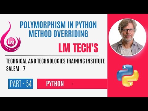 POLYMORPHISM IN PYTHON | METHOD OVERLOADING |PYTHON FULL EXPLANATION IN TAMIL | PART - 54 |LM TECH'S