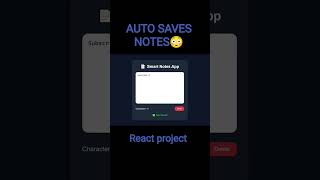 This React App NEVER Loses Notes 😳 #react #reactjs #reactproject