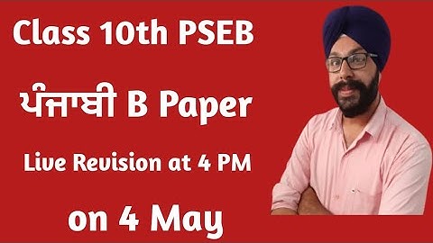 Punjabi B Model Test Paper Class 10 Punjabi B Paper