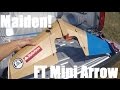 FT Mini Arrow - Maiden LOS Flight and Crash on 3S - Flying Wing