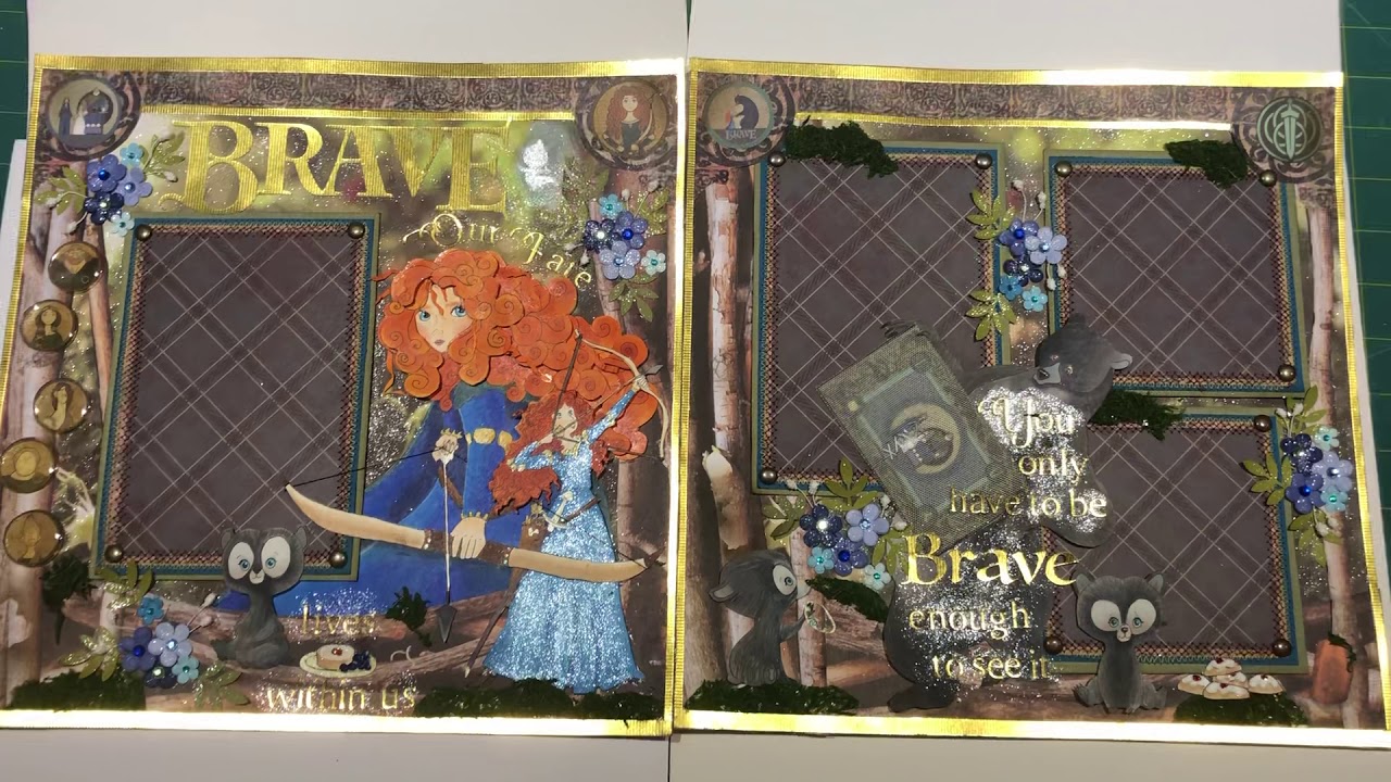 12x12 Disney Brave scrapbook layout - YouTube