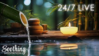 Relaxing Piano Music & Water Sounds | Bamboo, Calming Music, Meditation Music,Nature Sounds, Working