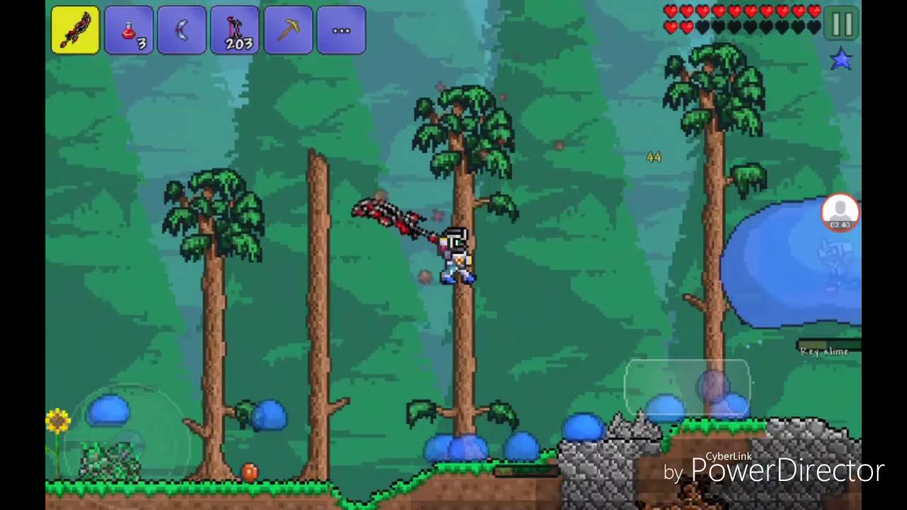 Terraria en Android 5 Primer jefe Rey Slime YouTube