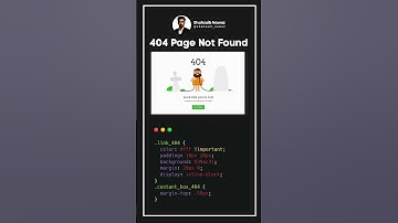 404 Page Not Found - HTML and CSS 🔥