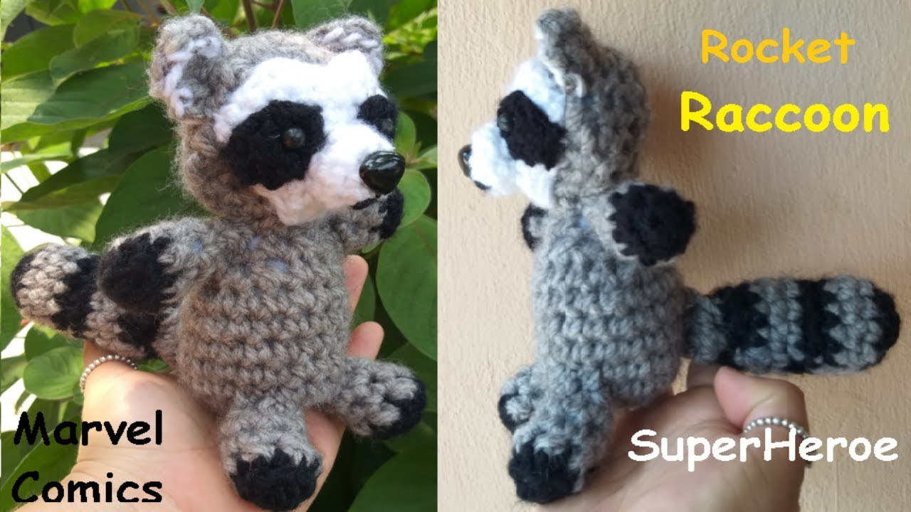 Crochet🐺Como hacer un Mapache a Crochet paso a paso🐺How to crochet Raccoon Amigurumi 🐺Amigurumi Toys