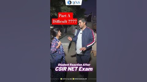 Student Reaction After CSIR NET Exam