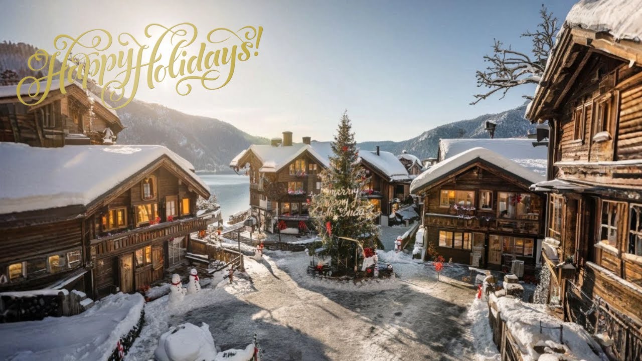🎄🎅 Snowy Holiday Ambience 2026 ✨ Soothing Music & Frozen Landscapes for Relaxation