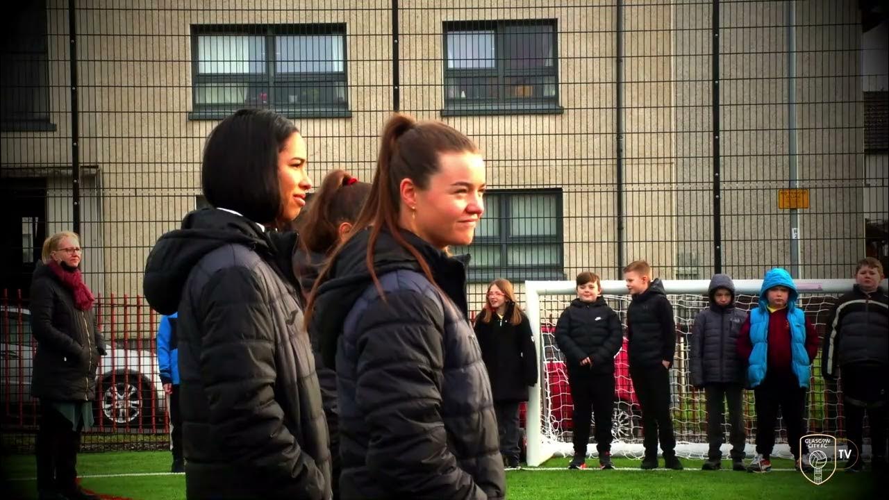 COMMUNITY VISIT New pitch opening Hillhead High School