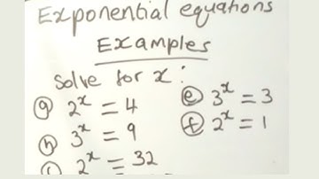 SOLVING EXPONENTIAL EQUATIONS | GRADE 9 | GRADE 8 | GRADE 10
