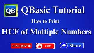 Celebrity How to Find HCF of Multiple numbers in QBasic ||Print HCF in QBasic in Hindi Wealth