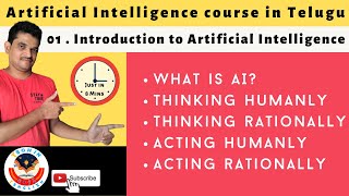 01 Introduction to Artificial Intelligence|Thinking humanly, Rationally | Acting Humanly, Rationally