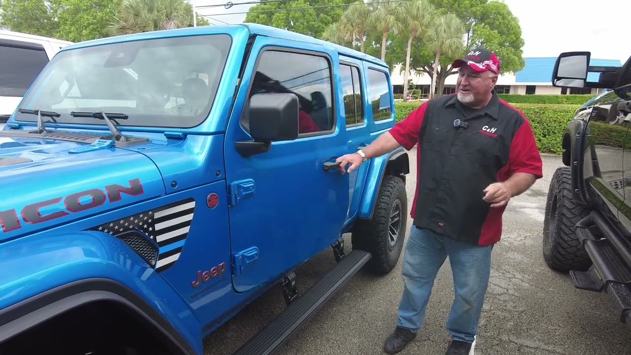 Amp Research Xtreme Electric Running Boards on a 2024 Jeep Wrangler review by C&H Auto Accessories