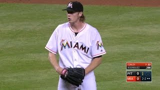 PIT@MIA: Conley gets Rodriguez to K to end inning