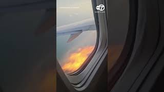 Passenger Captures Scary Moment Sparks Shoot Out of Plane Engine