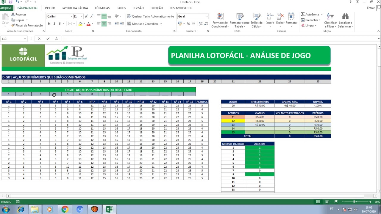 PLANILHAS GRÁTIS] 9 Planilhas Lotofácil Grátis