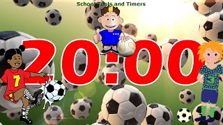 20 Minute ⚽ Soccer Countdown Timer - Cheering Crowd - Football Celebration ⚽