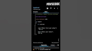 Creating a function prototype|| in C++ || #BVSCODE | #shorts.