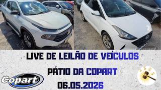 LIVE DE LEILÃO DE VEÍCULOS NO PÁTIO DA COPART 06.05.2026