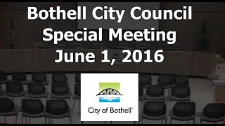 June 1, 2016 Bothell City Council Meeting