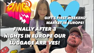 3 Nights In Italy 🇮🇹 Our Luggage Finally Arrives - We Need Clothes Gift's 1st Weekend Market Europe!