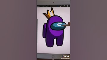 How to drawing Among Us with ipad | Ipad Drawing (TikTok) #Shorts