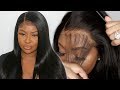INVISIBLE HD LACE SWISS LACE STRAIGHT 6" GLUELESS LACE FRONT WIG | EVA WIG