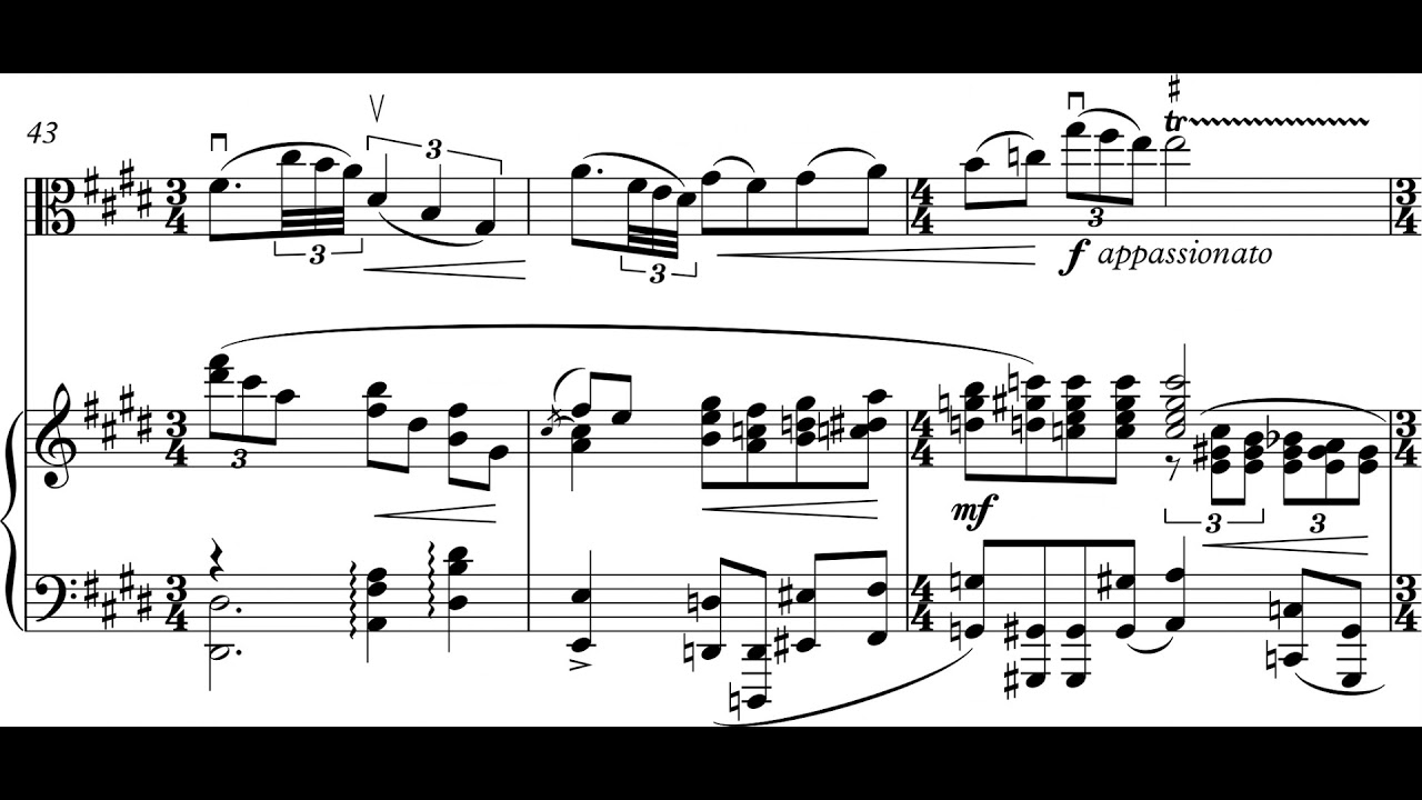 Daniele Di Virgilio - Canto Della Nostalgia N° 3 for Viola and Piano (2018) [Score-Video]