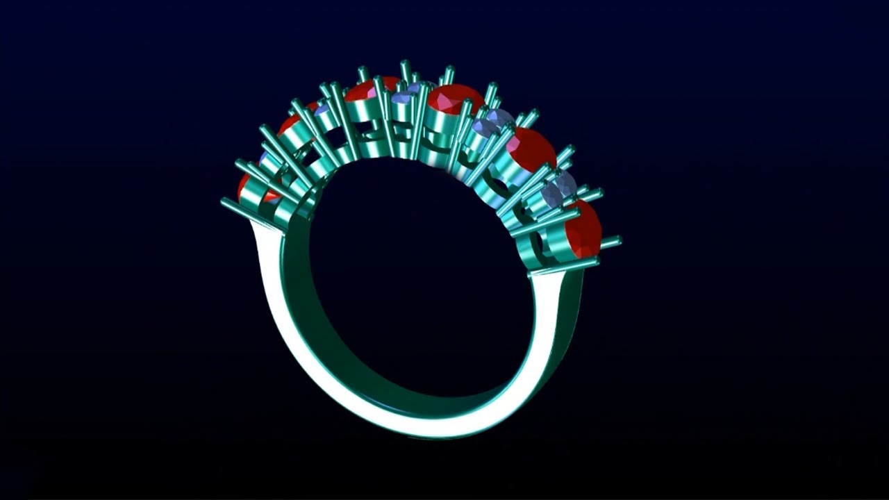 custom ring for women with matrix 8 3d gemvision 