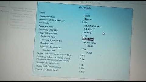 1ST TIME GST DETAILS SET UP IN TALLY ERP 9